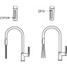 Смеситель для кухни GRANULA 8172 графит с выдвижным изливом 8172 GPAFIT